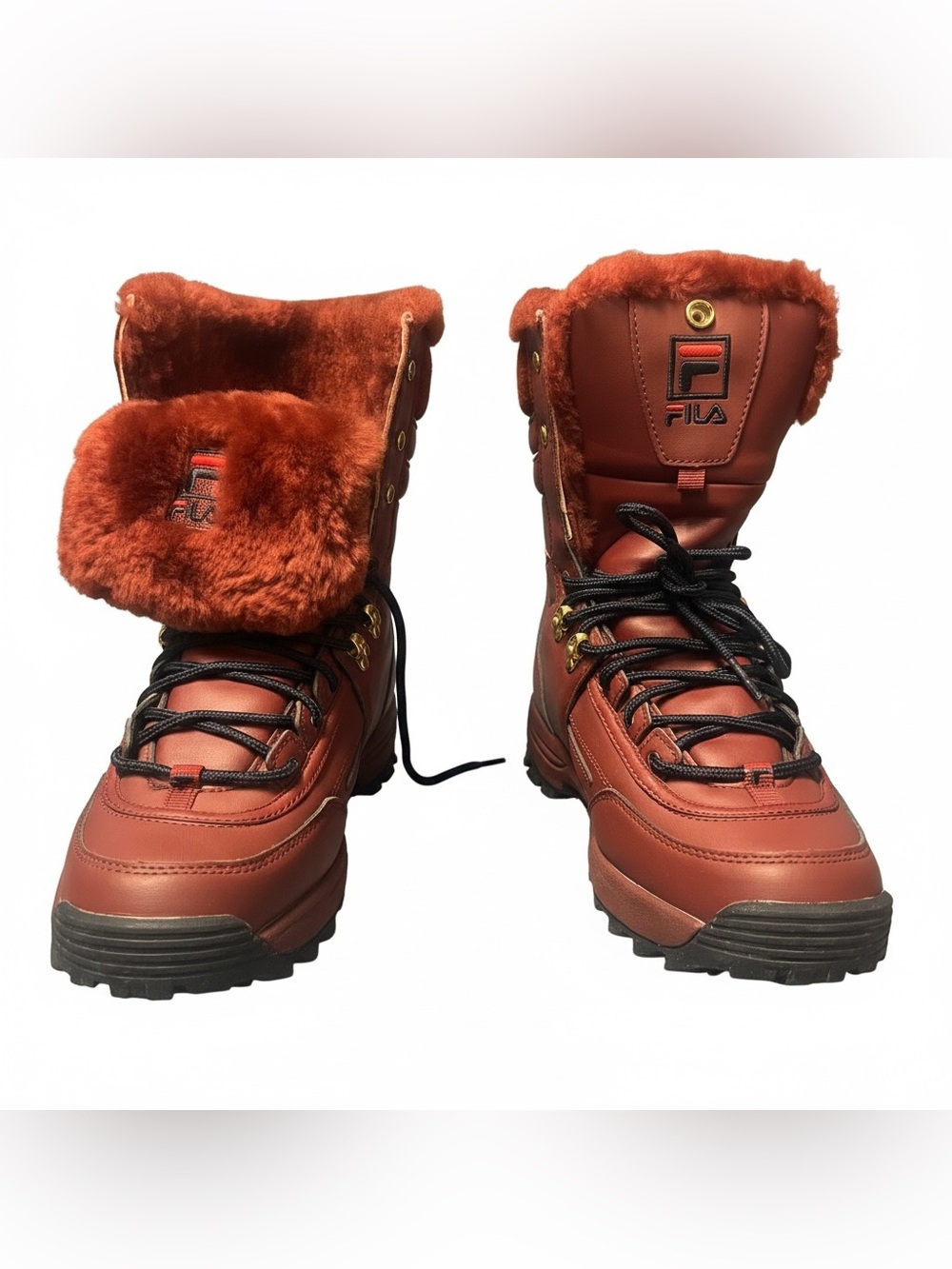 FILA Disrupter Shearling Chunky Winter Boots 9.5